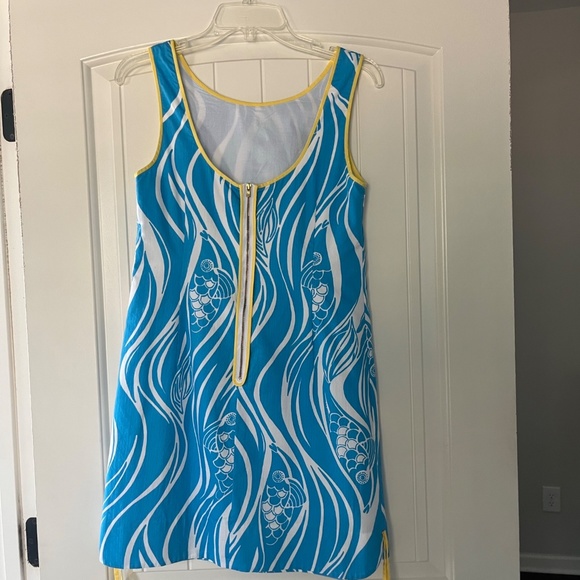 Lily Pulitzer Resort White Joe Fish Delia Shift Dress - Picture 2 of 6